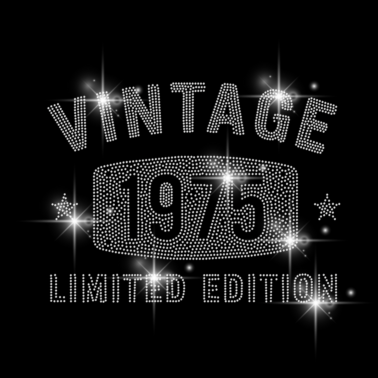 Birthday Rhinestone T-Shirt – 50 & Fabulous | Sparkly Birthday Shirt for Women | Milestone Birthday Tee | Chapter 50 Shirt | Vintage 1975 Shirt
