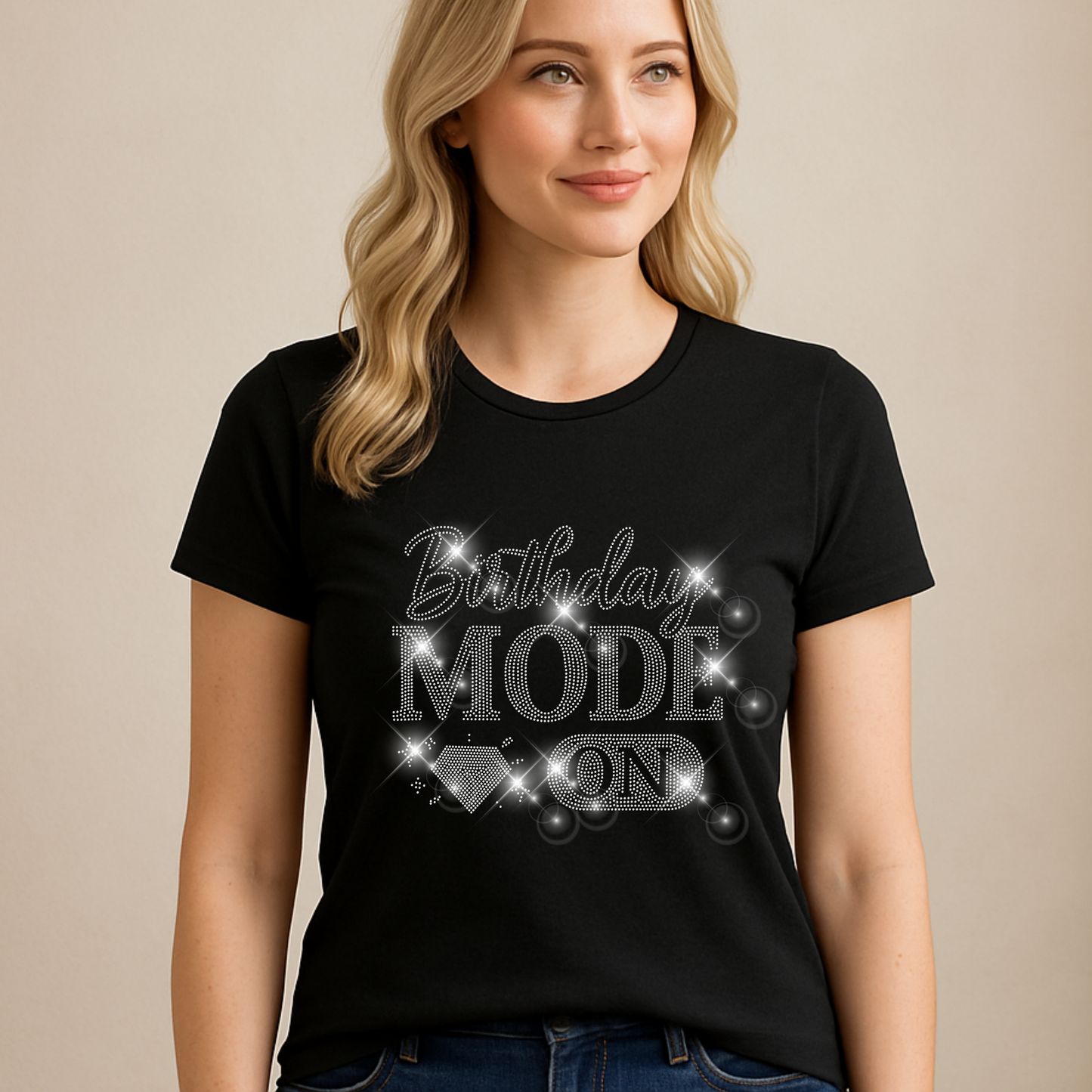 Birthday Rhinestone T-Shirt – 50 & Fabulous | Sparkly Birthday Shirt for Women | Milestone Birthday Tee | Chapter 50 Shirt | Vintage 1975 Shirt