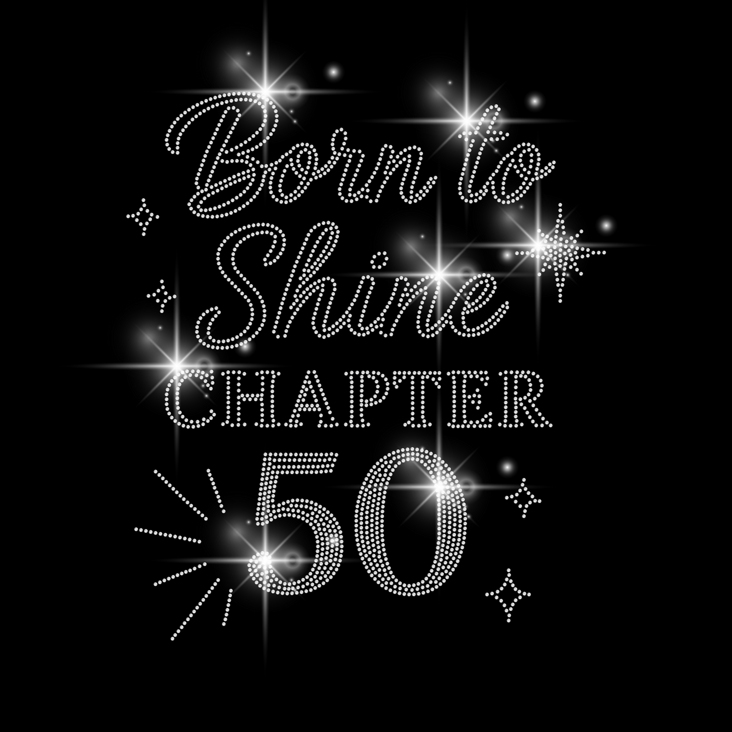Birthday Rhinestone T-Shirt – 50 & Fabulous | Sparkly Birthday Shirt for Women | Milestone Birthday Tee | Chapter 50 Shirt | Vintage 1975 Shirt