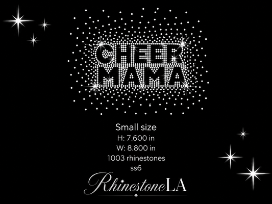Sparkling Cheer Mama rhinestone transfer and apparel