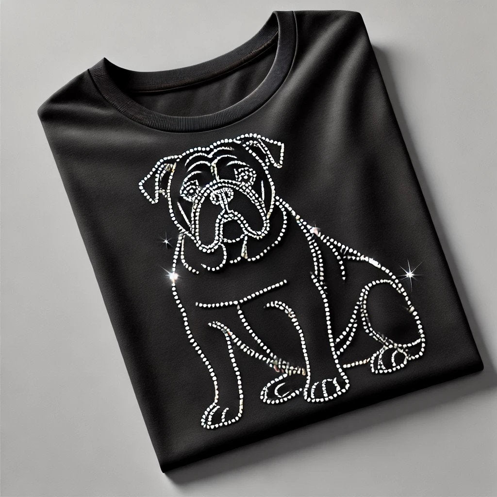 Premium Rhinestone Dog Breed T-Shirts – Sparkling Custom Designs for Dog Lovers Golden Retriever, Labrador, French Bulldog, Poodle & More