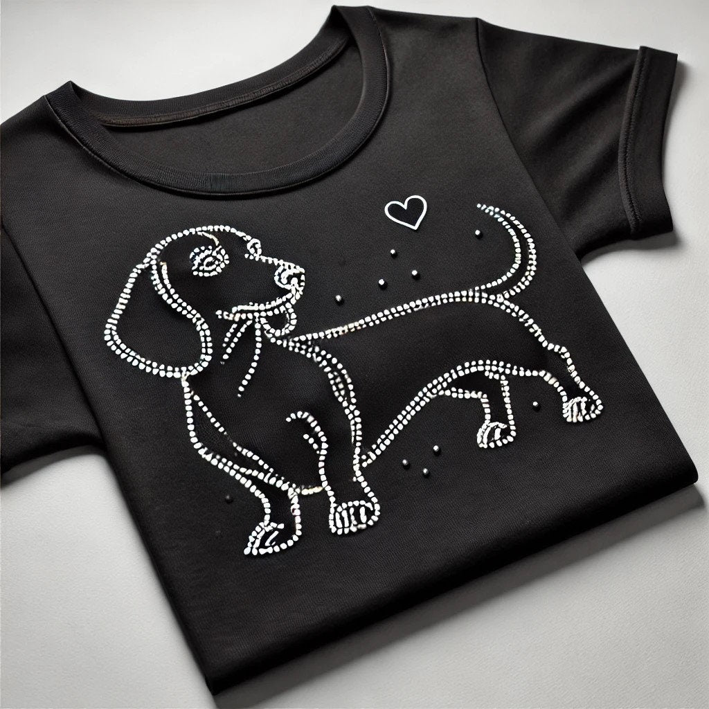 Premium Rhinestone Dog Breed T-Shirts – Sparkling Custom Designs for Dog Lovers Golden Retriever, Labrador, French Bulldog, Poodle & More