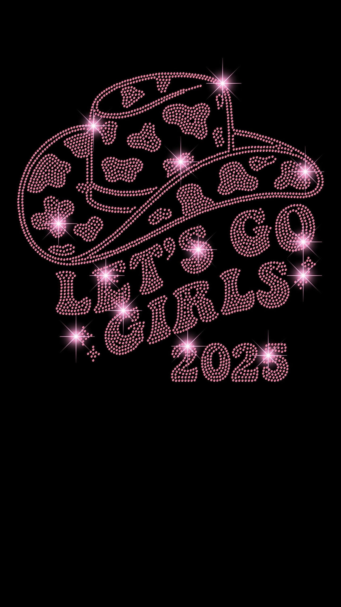 Girls Trip Rhinestone Shirt - 4 Sparkle Designs - Let’s Go Girls, Peace Love Trip, Girls On The Loose, Palm Paradise Tee, 2025 Travel Shirt
