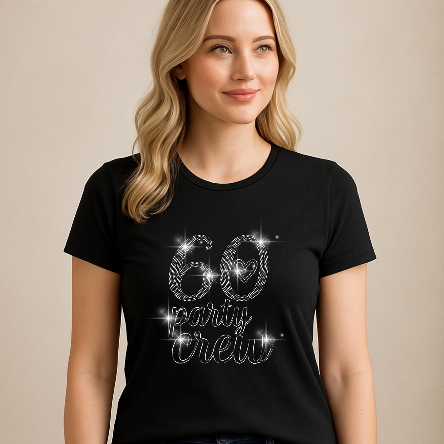 Birthday Rhinestone Shirt β 9 Sparkling Designs β 50 & Fabulous, Vintage 1975, Chapter 50, Made in 1974, Party Crew, Custom Age Tee
