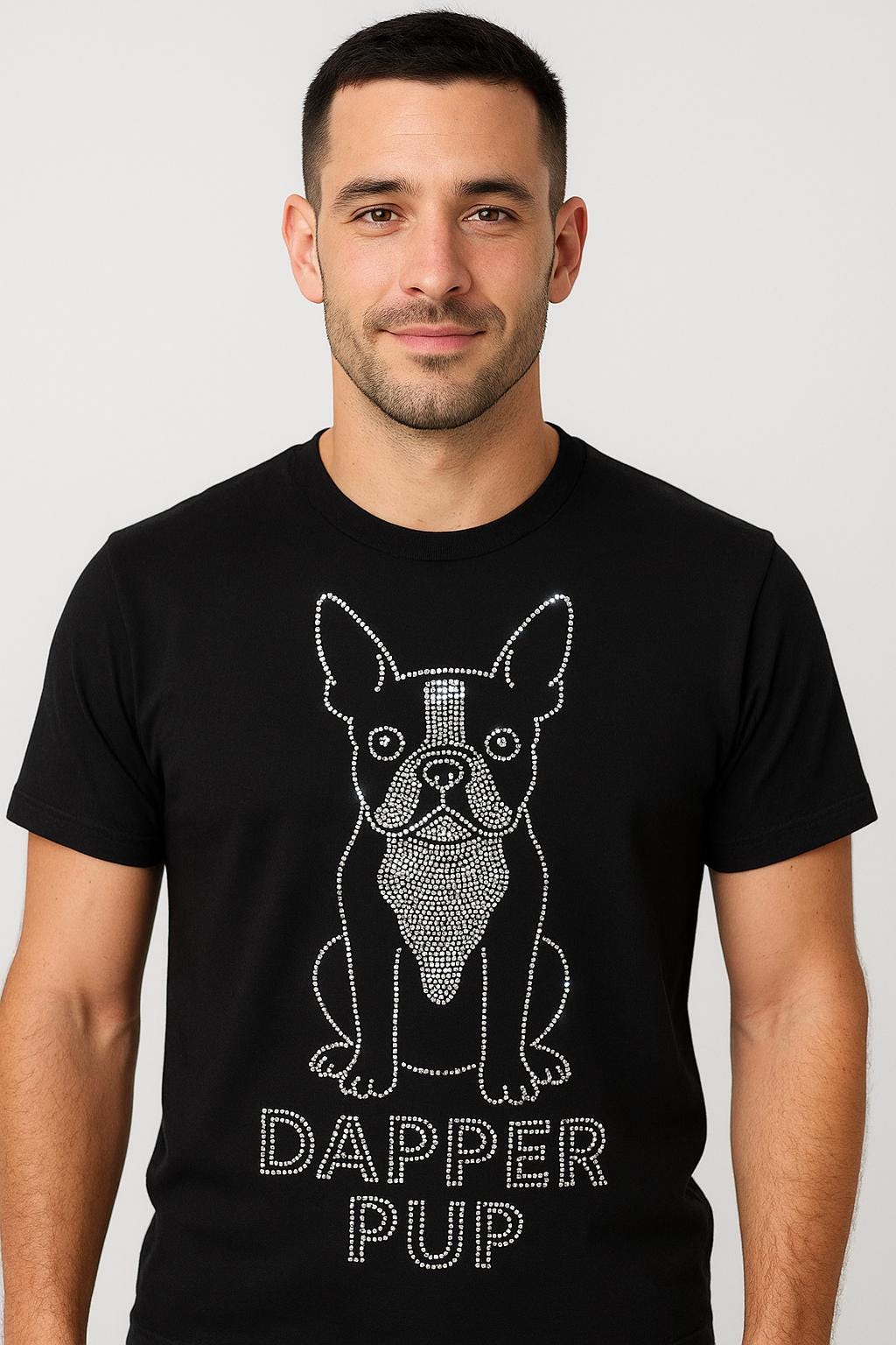 Custom Rhinestone Dog Hoodie or T-Shirt Sparkly Pet Lover Apparel Poodle, Yorkie, Retriever, Schnauzer More Women’s Crop Hoodie Men’s Tee