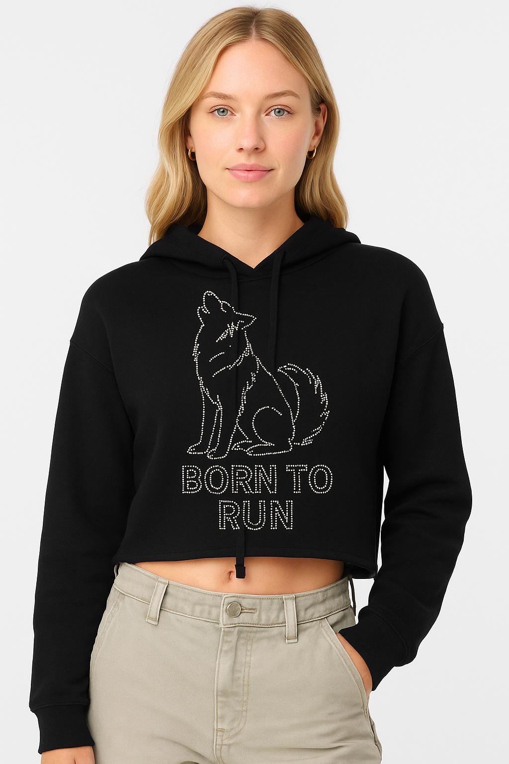 Custom Rhinestone Dog Hoodie or T-Shirt Sparkly Pet Lover Apparel Poodle, Yorkie, Retriever, Schnauzer More Women’s Crop Hoodie Men’s Tee