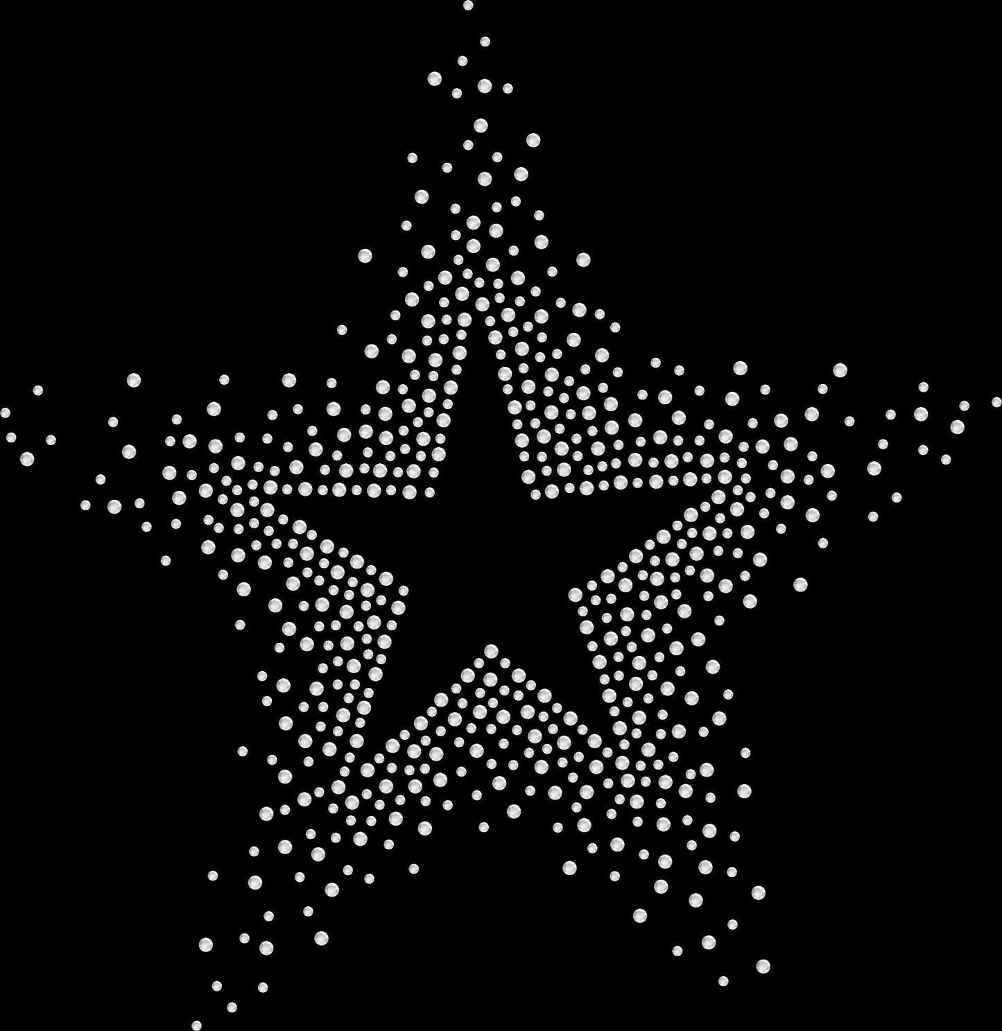 Star Burst SS6 and SS10 crystal rhinestone transfer close-up