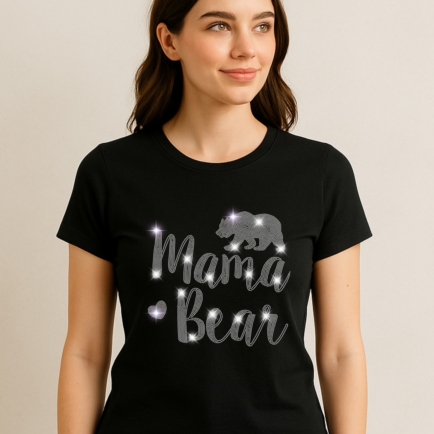 Custom Mother’s Day Rhinestone Shirt - Personalized Name Gift for Mom, Grandma, Nana - Sparkle Mother’s Day Tee, Bling Family Shirt