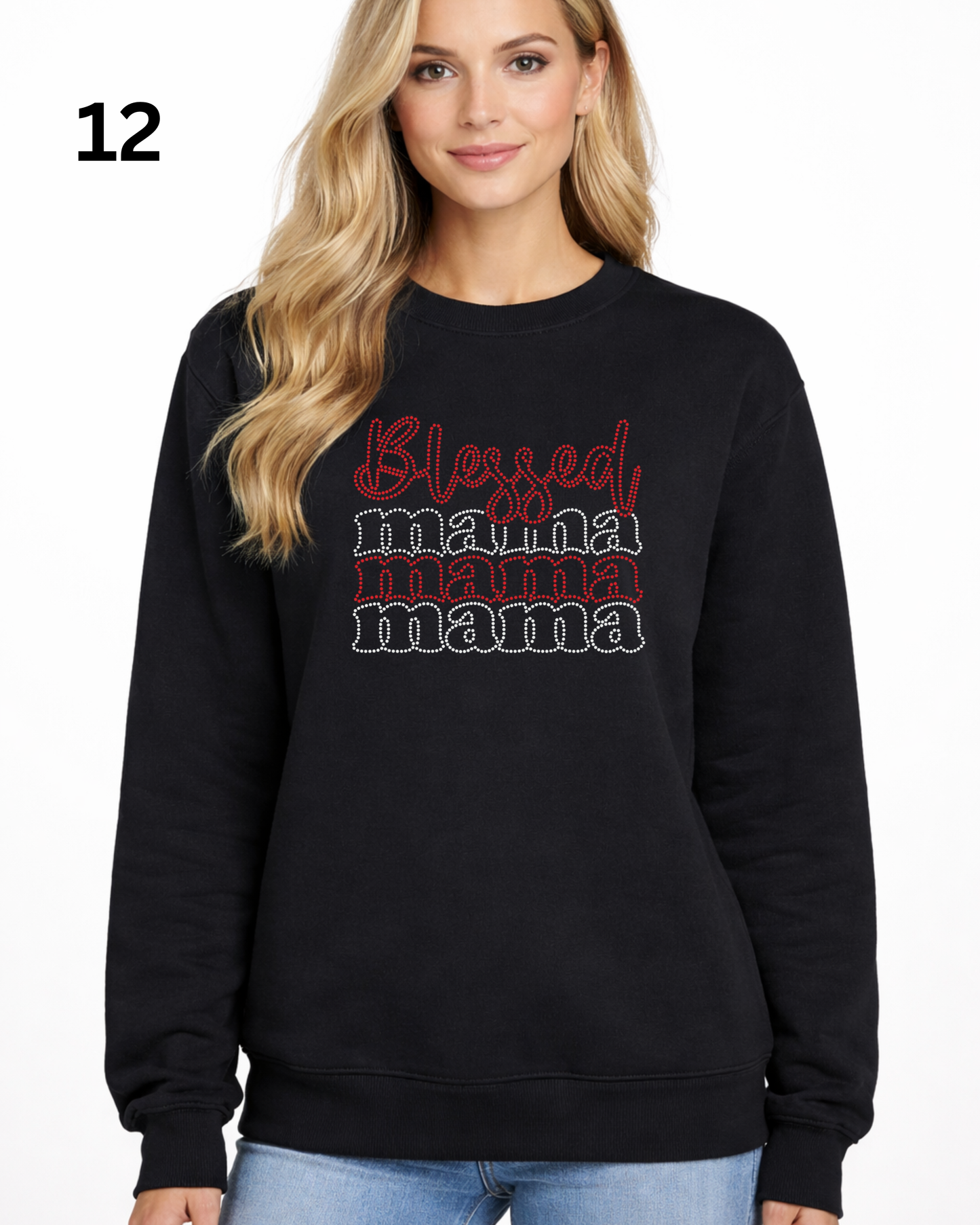 Cheer Mom Rhinestone Shirt – Sparkle Spirit Wear (Transfer or Black Apparel)