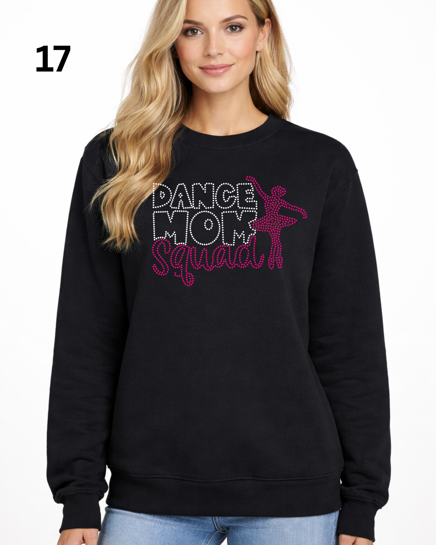 Cheer Mom Rhinestone Shirt – Sparkle Spirit Wear (Transfer or Black Apparel)