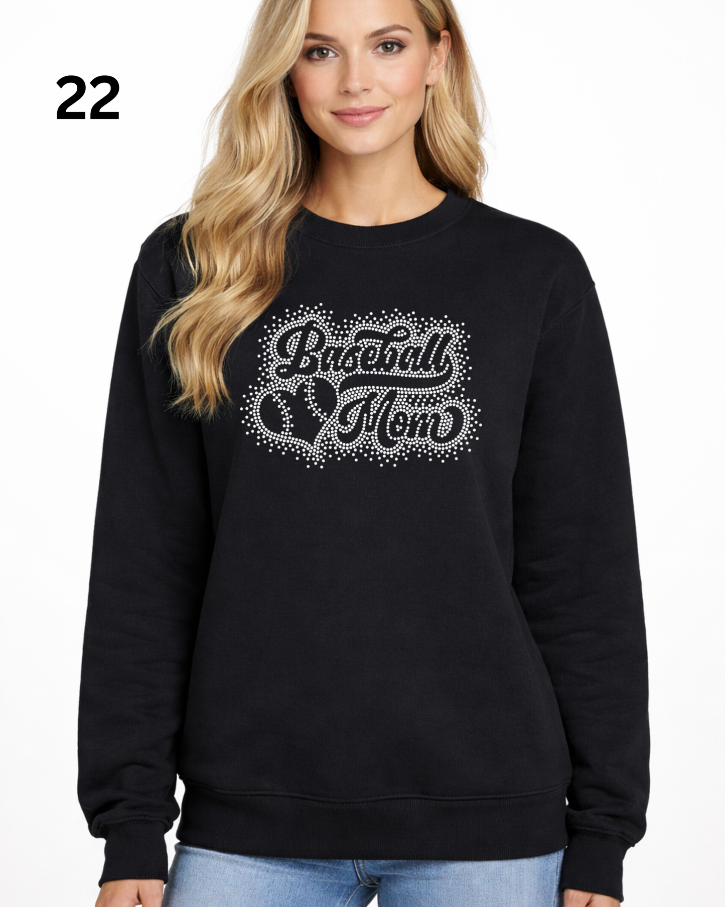 Cheer Mom Rhinestone Shirt – Sparkle Spirit Wear (Transfer or Black Apparel)