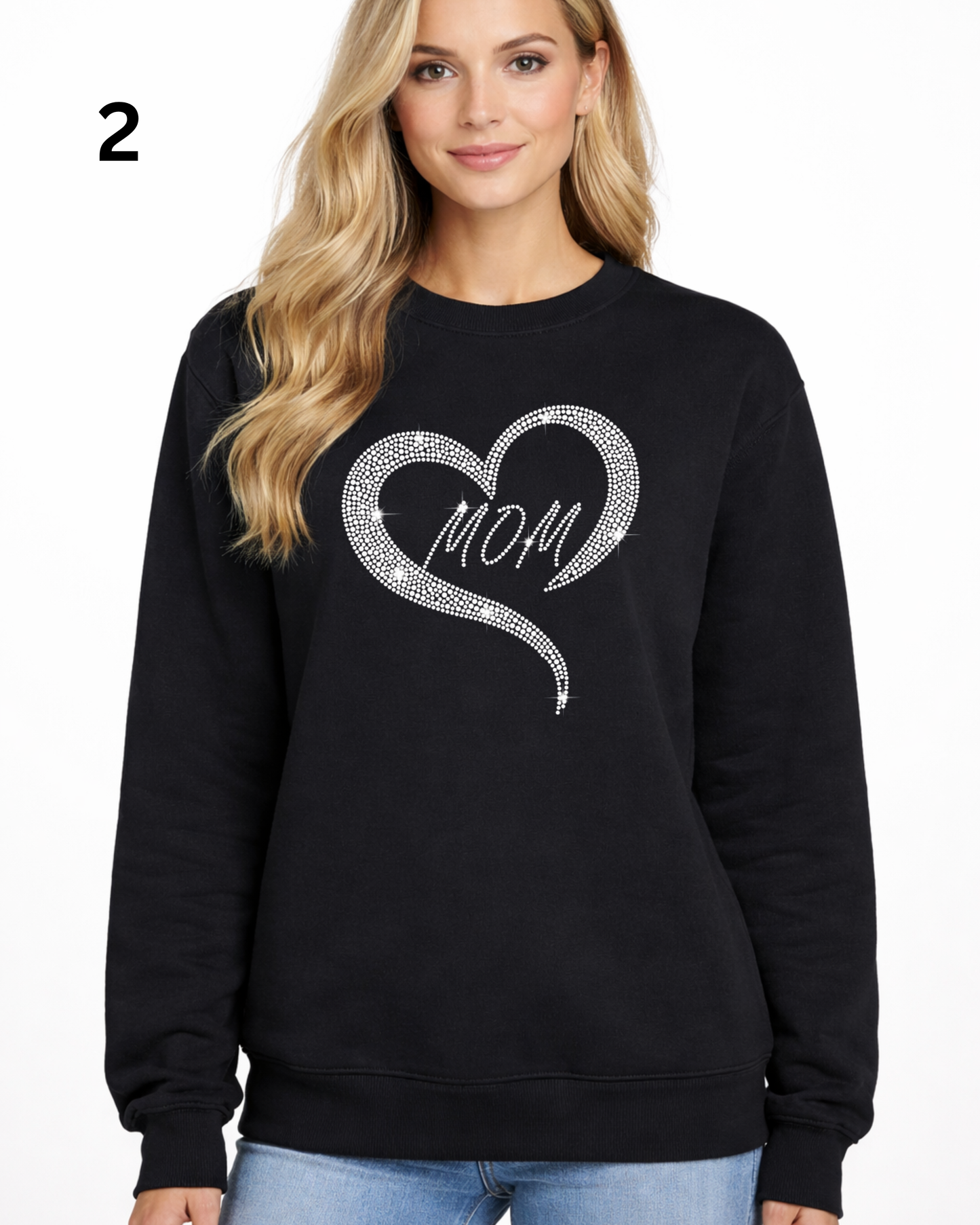 Cheer Mom Rhinestone Shirt – Sparkle Spirit Wear (Transfer or Black Apparel)