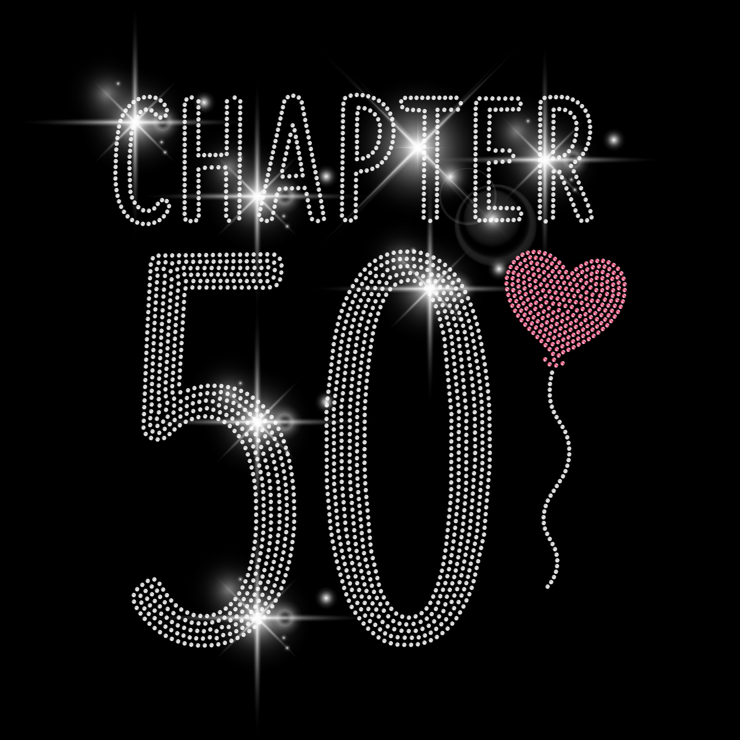 Birthday Rhinestone T-Shirt – 50 & Fabulous | Sparkly Birthday Shirt for Women | Milestone Birthday Tee | Chapter 50 Shirt | Vintage 1975 Shirt
