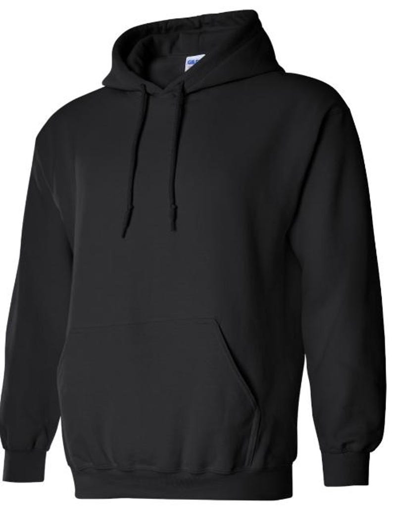 Black pullover hoodie product view