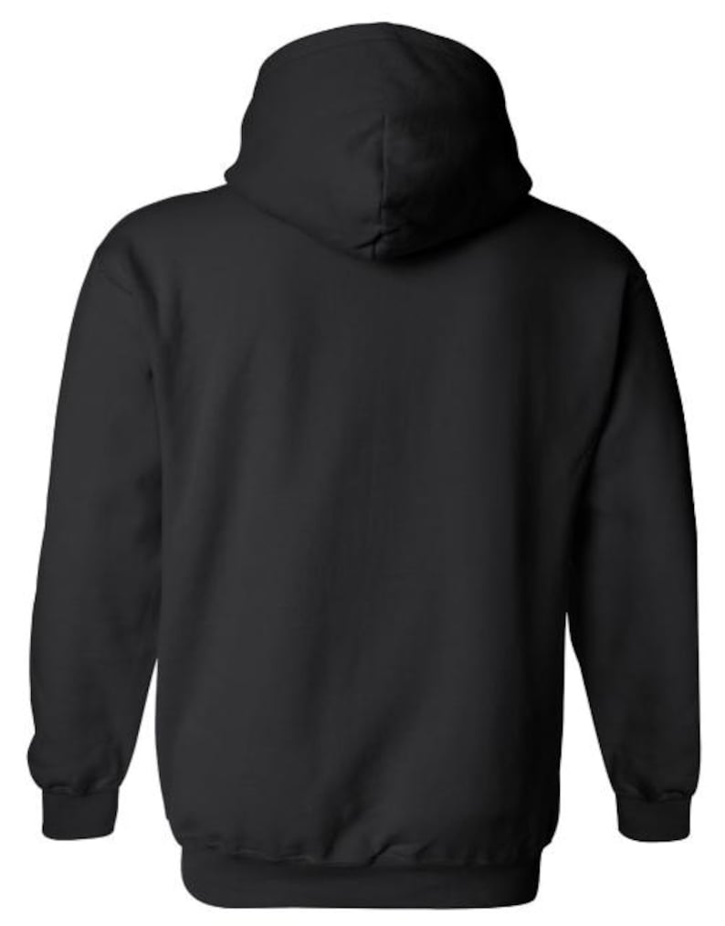 Black hoodie with Holy Family nativity scene rhinestone design