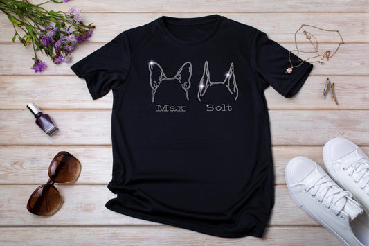 Custom Dog Ears Shirt - Personalized Dog Mama T-Shirt for Women, Dog Lover Gifts, Dog Grandma Shirt