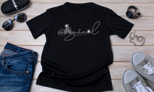 Magical Rhinestone T-Shirt - Sparkling Magic Lover Gift Tee - Fantasy Inspired Graphic Tee for Women - Cute Mystical Fairycore, Magical Gift