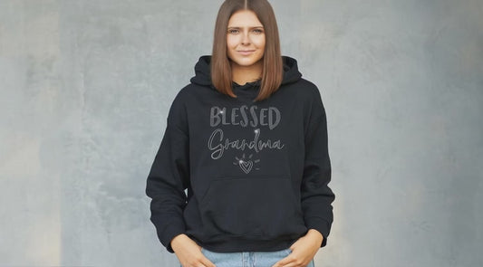 Blessed Grandma Rhinestone T-Shirt - Sparkling Mother's Day Gift for Grandma - Cute Grandmother Graphic Tee